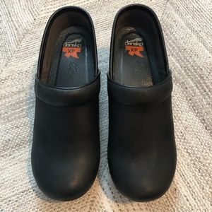 Dansko XP Black Leather Clogs
